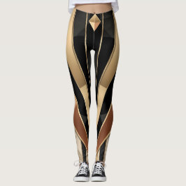 Legging Design de Luxo Geométrico Art Deco Solburst