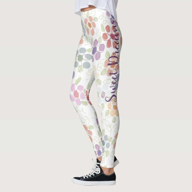 Legging Design de na moda Flor (Esquerda)