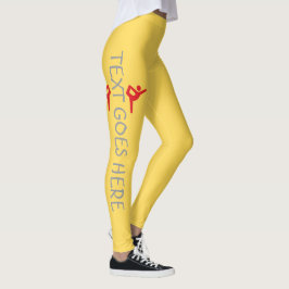 Legging Design de Nome de Ginástica Personalizado sobre Am