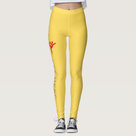 Legging Design de Nome de Ginástica Personalizado sobre Am