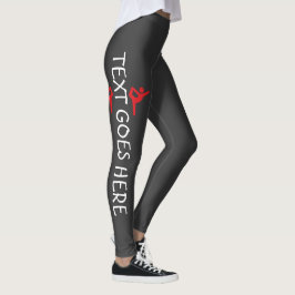 Legging Design de Nome de Ginástica Personalizado sobre Ci