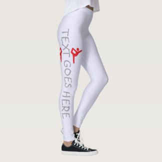 Legging Design de Nome de Ginástica Personalizado sobre La