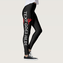 Legging Design de Nome de Ginástica Personalizado sobre Pr