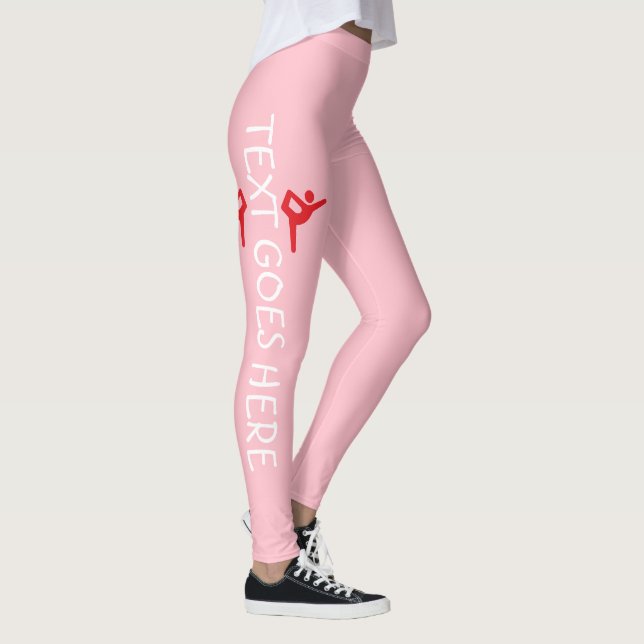 Legging Design de Nome de Ginástica Personalizado sobre Ro (Direita)
