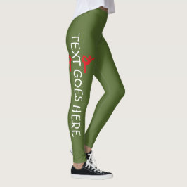 Legging Design de Nome de Ginástica Personalizado sobre Ve