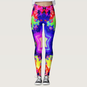Legging Design de Padrão Colorido Moderno