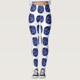 Legging Design de Padrão de Apphire Azul