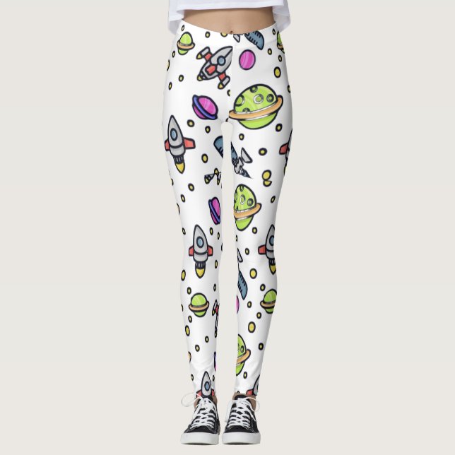 Legging Design de padrão de galáxia (Frente)