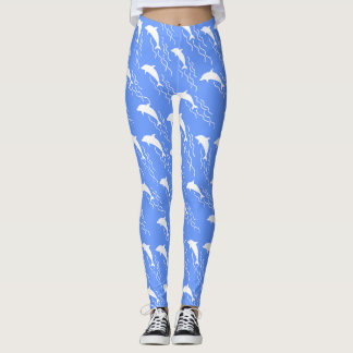 Legging design de padrão de golfinhos fofos