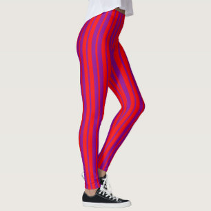 Legging Design de Padrão de Na moda de Púrpura Vermelha