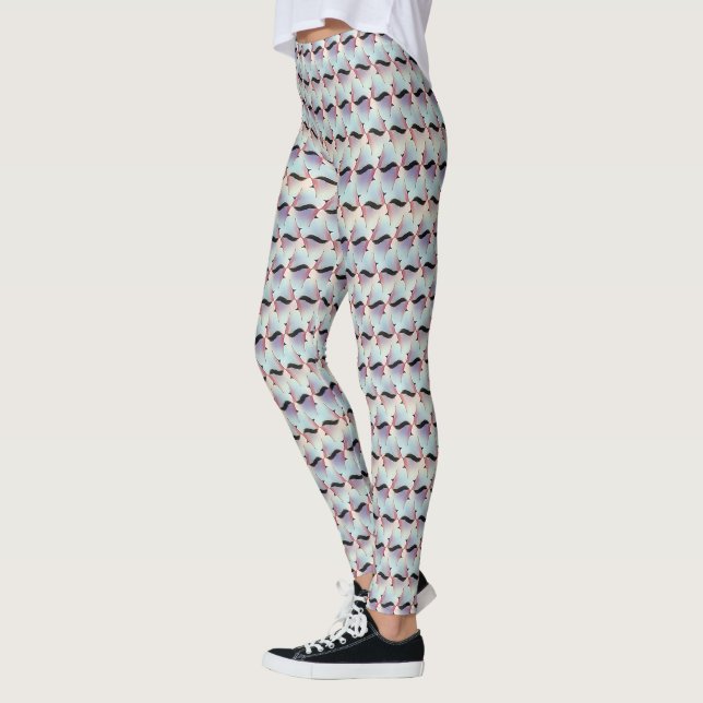 Legging Design de Padrão de Onda Abstrata Suave 1307 (Esquerda)