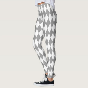 Legging Design de Padrão de Ouros Brancos de Harlequin cin