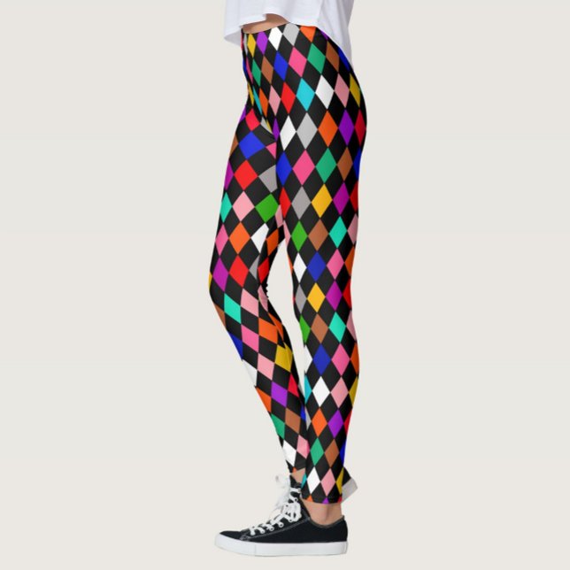 Legging Design de Padrão de Ouros de Harlequin Multicolor (Criador carregado)