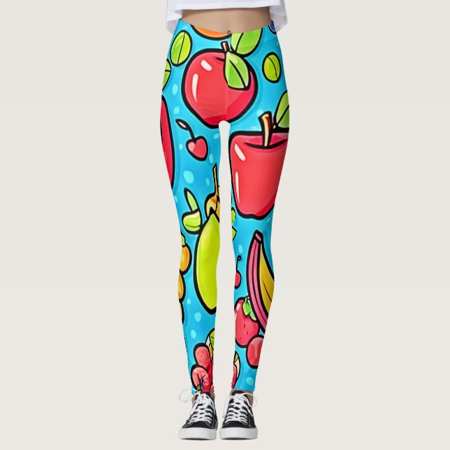 Legging Design de padrão frutuoso (Frente)