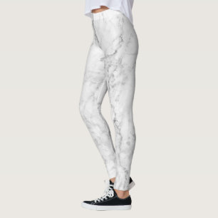 Legging Design de pedra de mármore branco & cinzento
