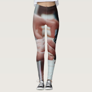 Legging Design de Piano bonito