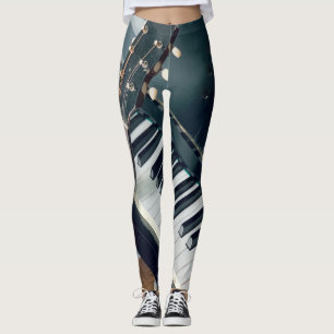 Legging Design de Piano bonito
