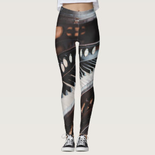 Legging Design de Piano Bonito