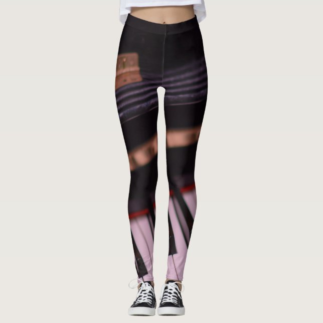 Legging Design de Piano Incrível (Frente)