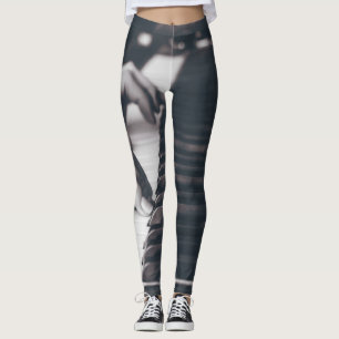 Legging Design de Piano Incrível