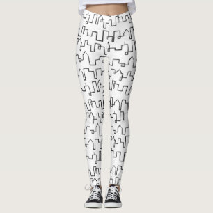 Legging Design de pintura de paisagem urbana moderna