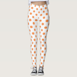Legging Design de pontos laranja