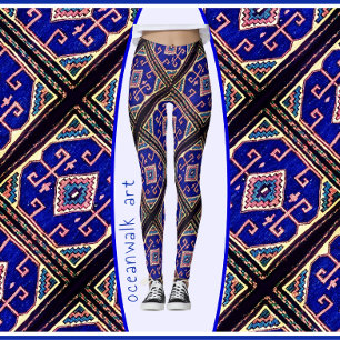 Legging Design de Rug Oriental de Antiguidade Soumak