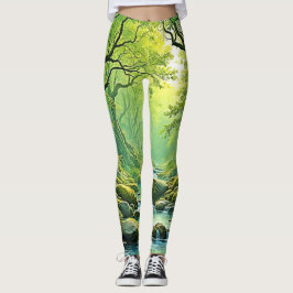 Legging Design de Stream Florestal Encantado