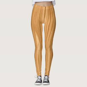 Legging Design de superfície de textura de madeira