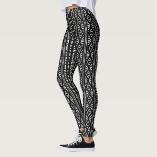 Legging Design de Tribal Moderno Negro