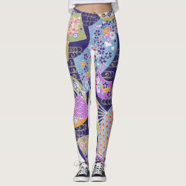 Legging Design de ventoinha japonesa com Impressão