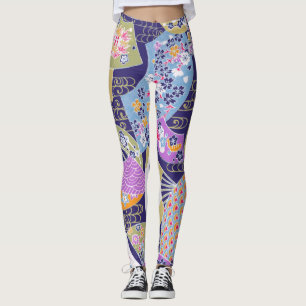 Legging Design de ventoinha japonesa com Impressão