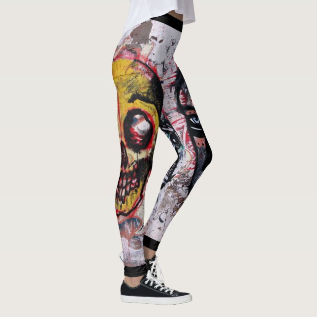 Legging Design de Vida e Morte na Rua Urbana (Direita)