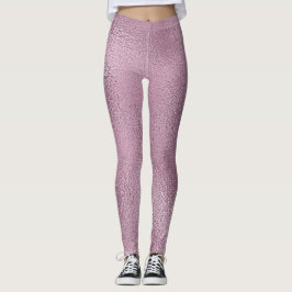 Legging Design de Vidro Rosa Shimmering