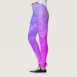 Legging Design do arco-íris roxo e cor-de-rosa