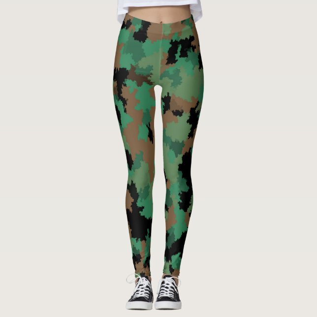 Legging Design do Padrão de Camuflagem Selvagem do Exércit (Frente)