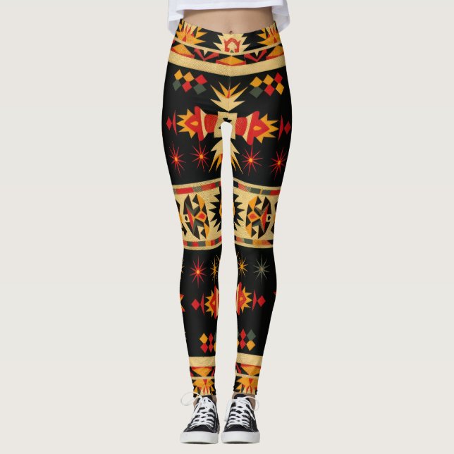Legging Design do Patrimônio Nativo Americano (Frente)