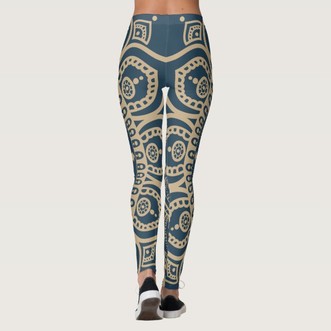 Legging Design Dusty com cheio Mandala imagem Yoga (Verso)