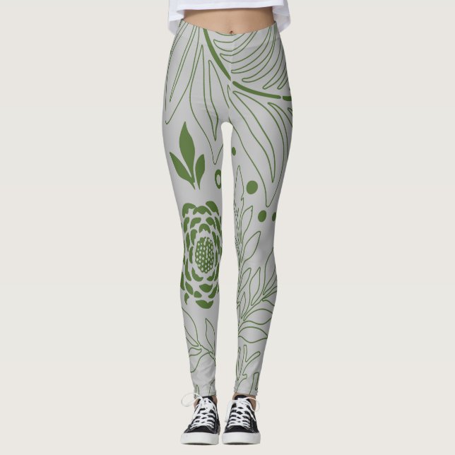 Legging Design floral 17 (Frente)