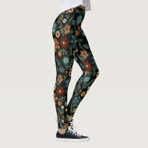 Legging Design Floral bonito Colorido Ditsy