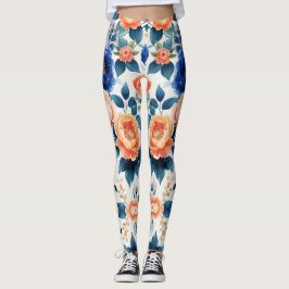 Legging Design Floral do Brilho do Jardim Real