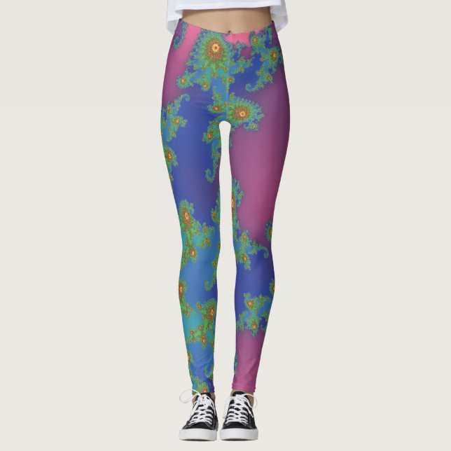 Legging Design Fratural Colorido Arco-Íris (Frente)