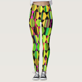 Legging Design Geométrico Moderno em Amarelo
