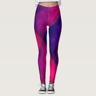 Legging Design geométrico simples de cor maroon