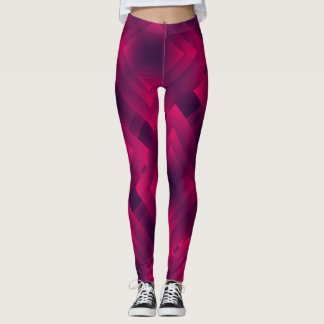 Legging Design geométrico simples de cor maroon