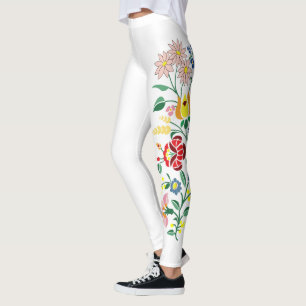 Legging Design húngaro do bordado de Traditonal