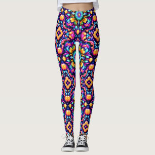 Legging DESIGN MASSIVAMENTE BRILHANTE ~ Roxo Laranja ~