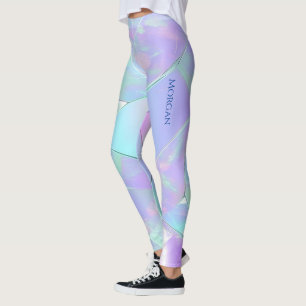 Legging Design, Nome ou Mensagem do Teal & Purple Iridesce