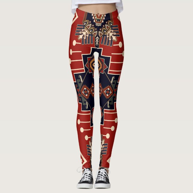 Legging Design Ornamental Rug: Vintage Geométrico. (Frente)