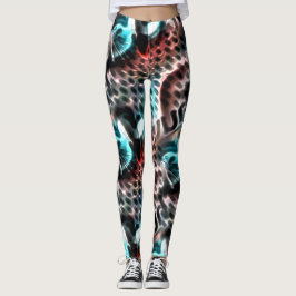 Legging Design perfurado com gotas de tinta no vinho t